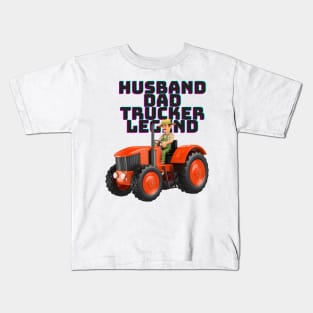 Husband dad trucker legend Kids T-Shirt